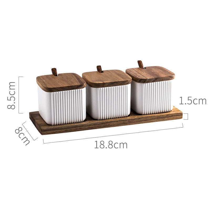 Household Seasoning Box Ceramic Seasoning Jar Set - O Retalho