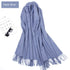 Women's Solid Color Lambswool Fringe Bib - O Retalho