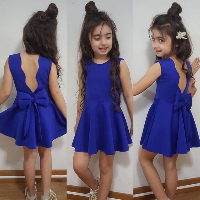 Vestido de princesa com laço menina - O Retalho