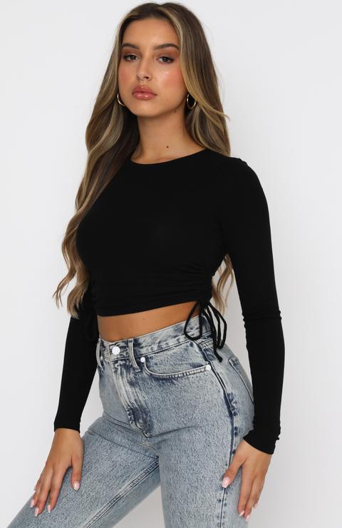 Crop Top Gola Redonda Manga Longa - O Retalho