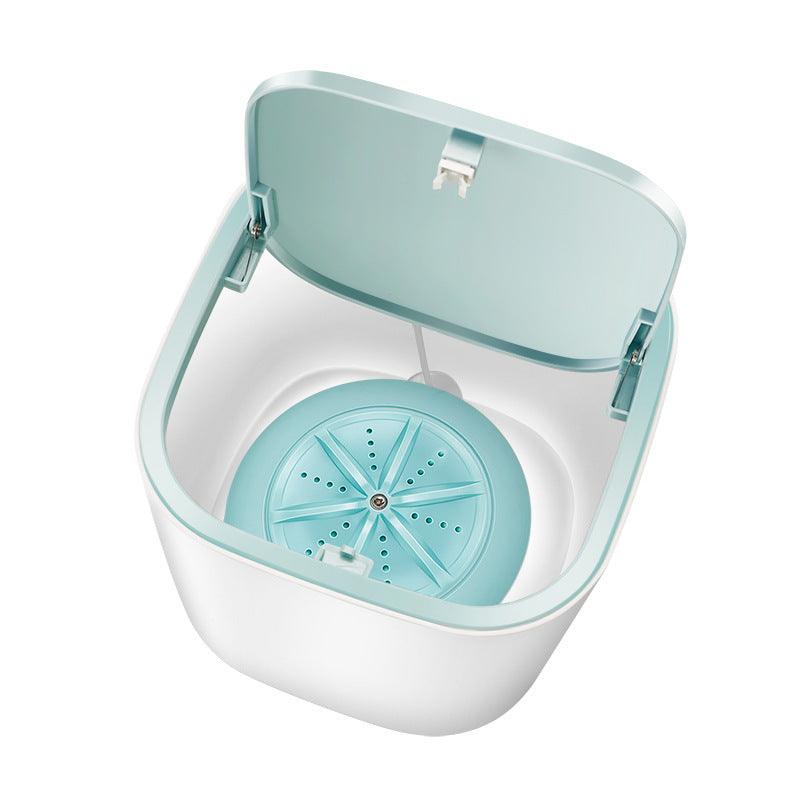 Household Small Laundry Bucket Mini Turbo Table Washing Machine Student Dormitory Underwear Socks Washer - O Retalho