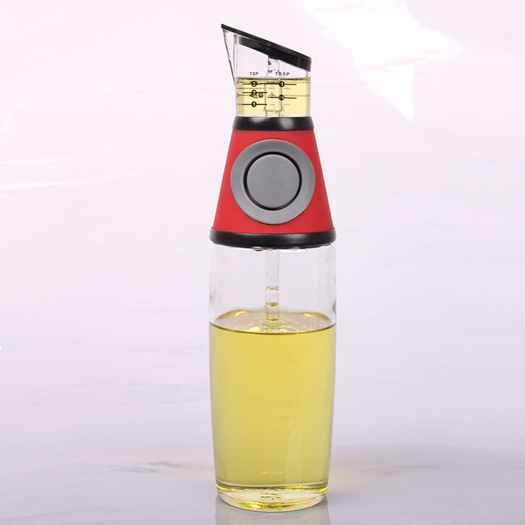 Garrafa de Vidro Medidora de 500ml - Garrafa de Óleo e Molho de Soja para Utensílios de Cozinha - O Retalho