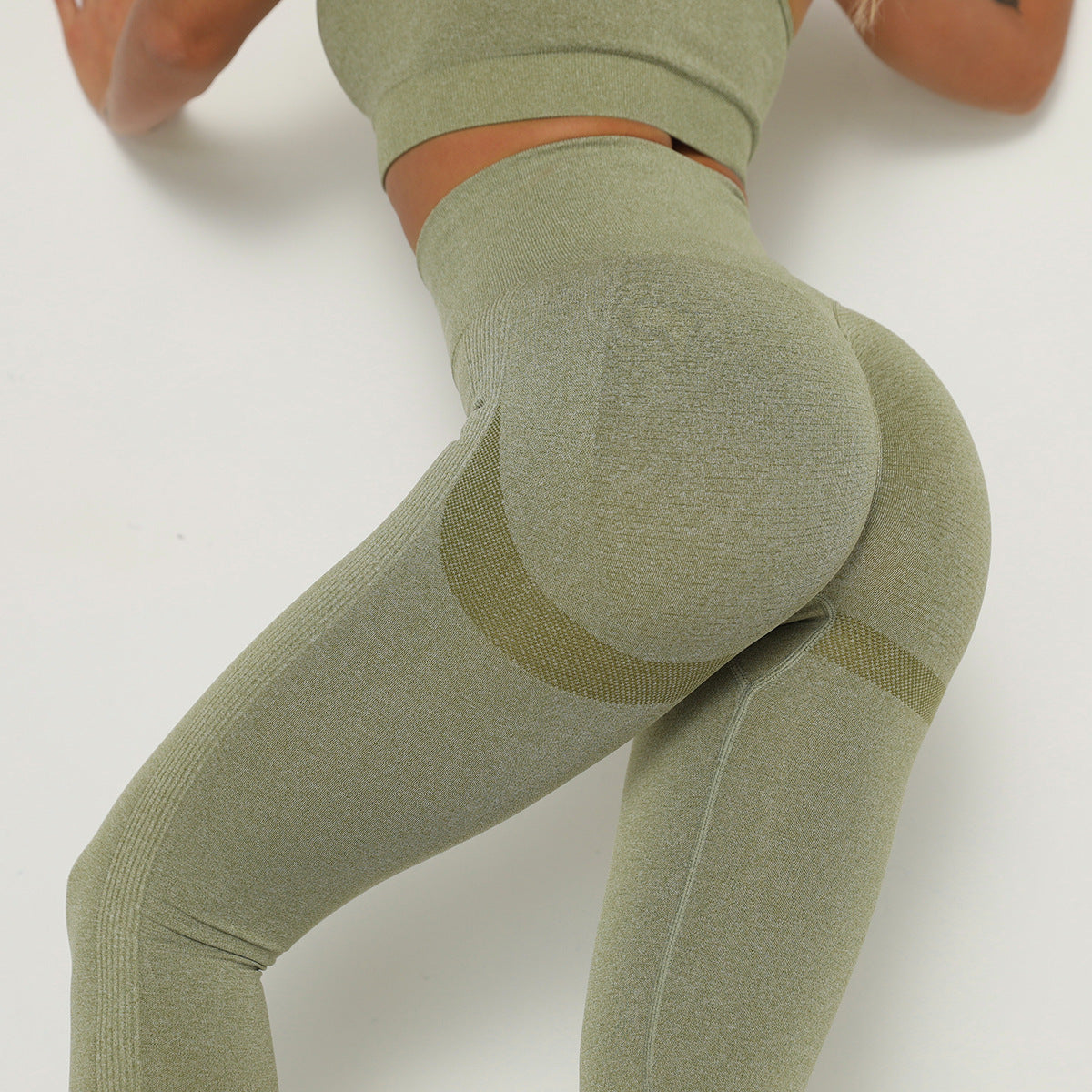 Calças femininas fitness de ioga sem costura leggings - O Retalho