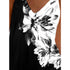 Blusa Casual com Estampa Digital Floral Preto e Branco - O Retalho