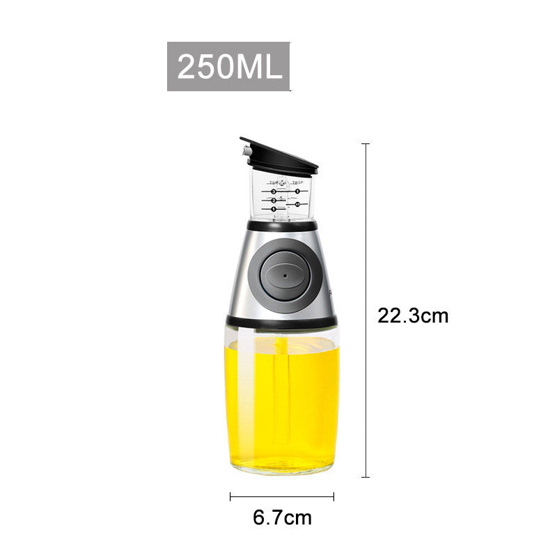 Garrafa de Vidro Medidora de 500ml - Garrafa de Óleo e Molho de Soja para Utensílios de Cozinha - O Retalho