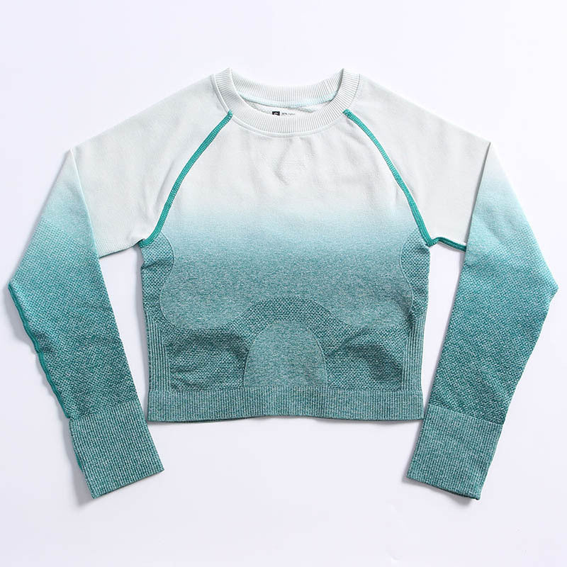 Conjunto de Roupas de Yoga Esportiva com Elástico e Gradiente para Mulheres: Conforto e Estilo para Seus Exercícios - O Retalho