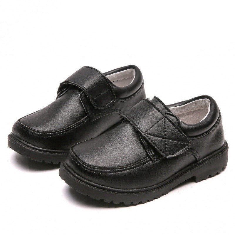 Sapatos de couro pretos para meninos - O Retalho