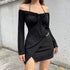Vestido Preto com Mangas longas - O Retalho