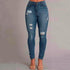 Calças jeans femininas com tornozelo ajustado, modelagem slim e cintura que realça os quadris, Calças femininas - O Retalho