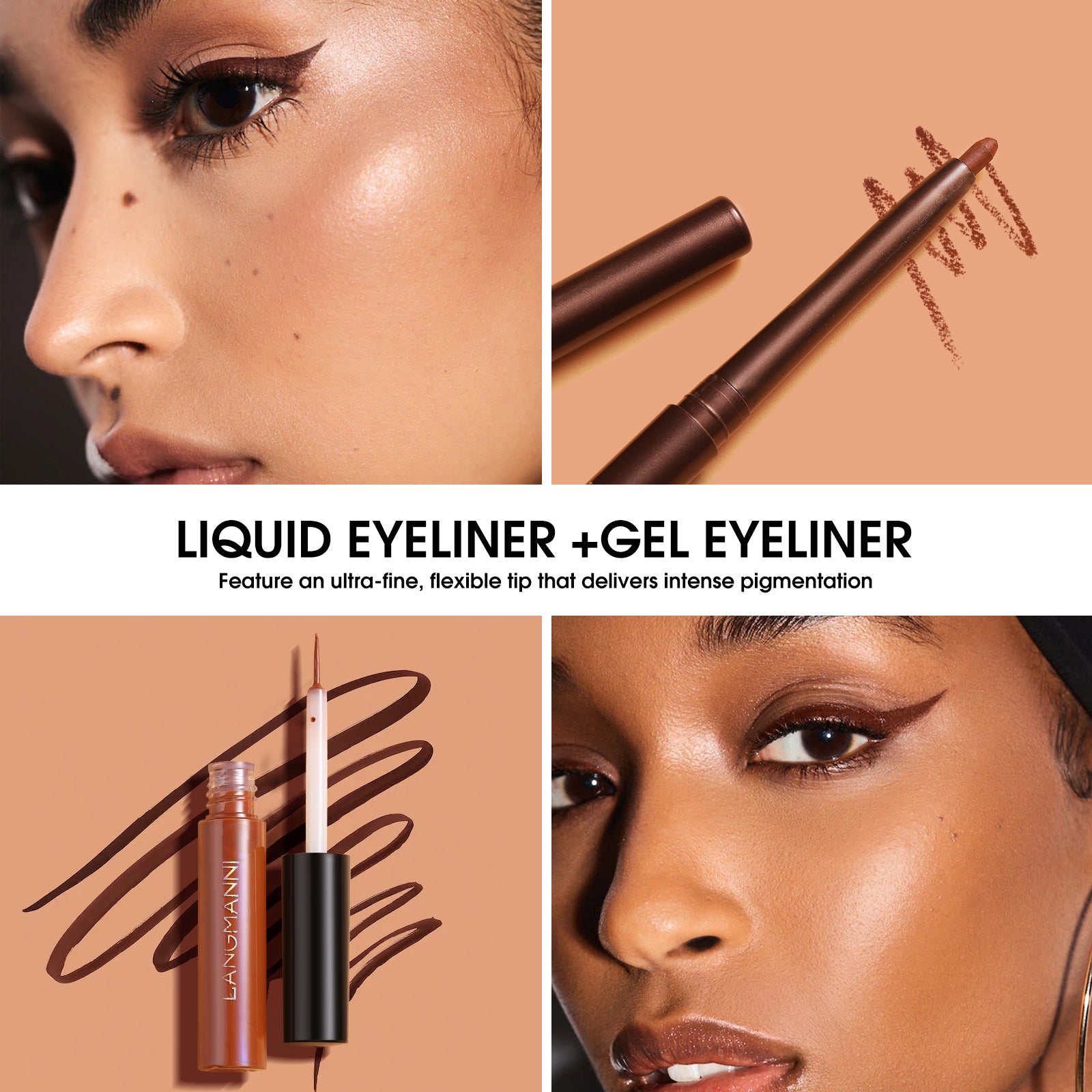 Maquiagem Delineador Líquido e Conjunto de Caneta em GeL - O Retalho