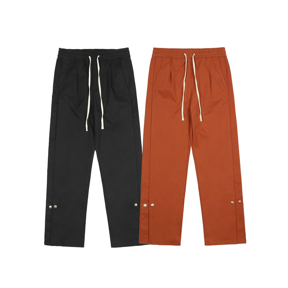 Calças Soltas com Cintura Elástica e Detalhes em Patchwork no Estilo Street Trend - O Retalho