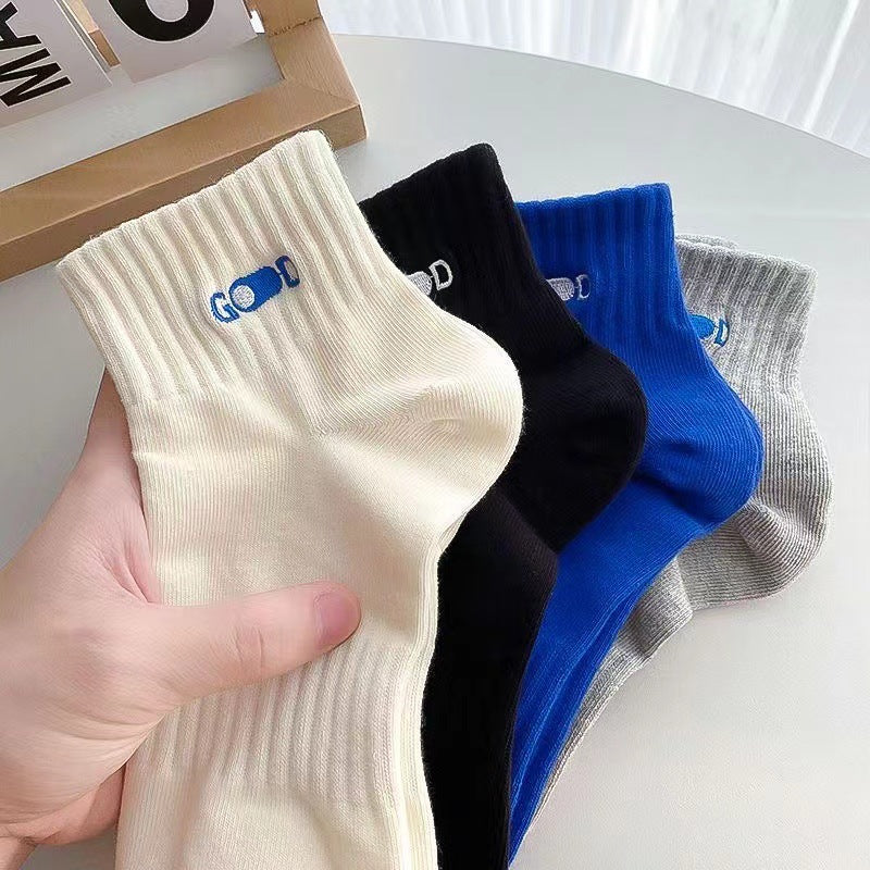 Meias Esportivas Absorventes de Suor e Desodorizantes em Algodão Puro para Homens - O Retalho