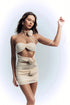 Vestido de Verão Elegante para Mulheres com Decote Halter Francês Oco em Três Dimensões - O Retalho