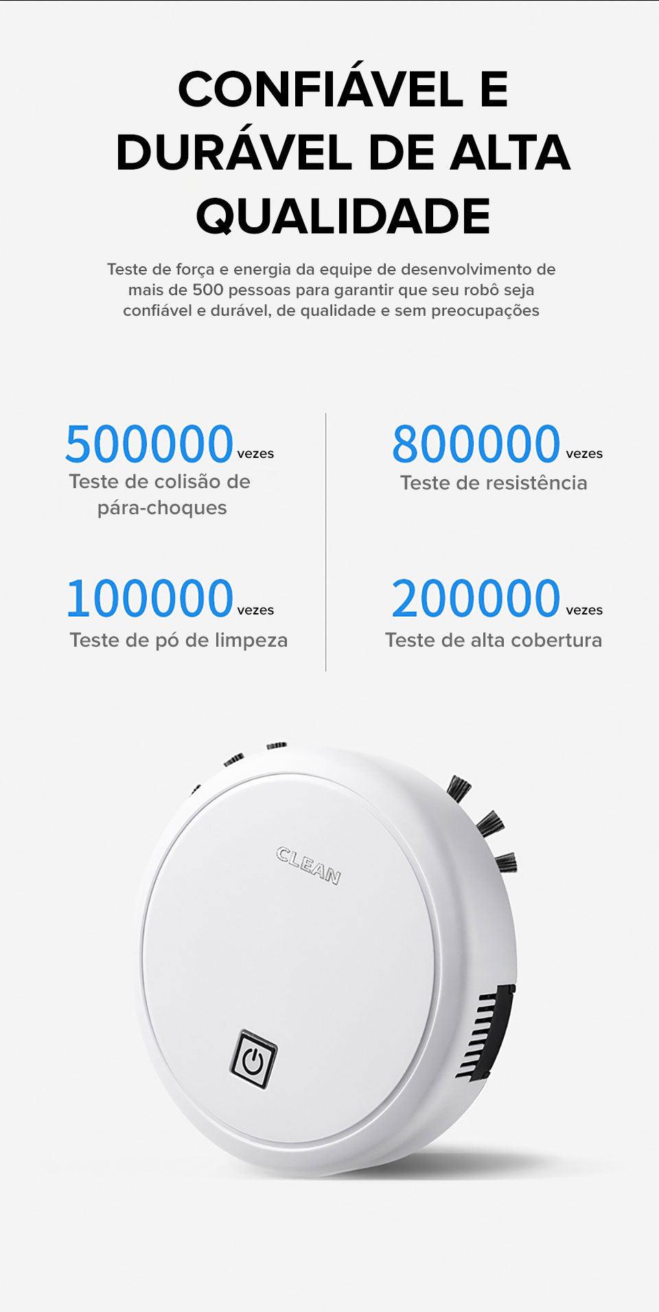 Robô aspirador de pó 3 em 1, 1800Pa, multifuncional, inteligente, limpador de chão, recarregável por USB, aspirador de pó seco e úmido - O Retalho