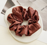 Satin Cloth Large Intestine Circle Hair Tie Set Solid Color - O Retalho