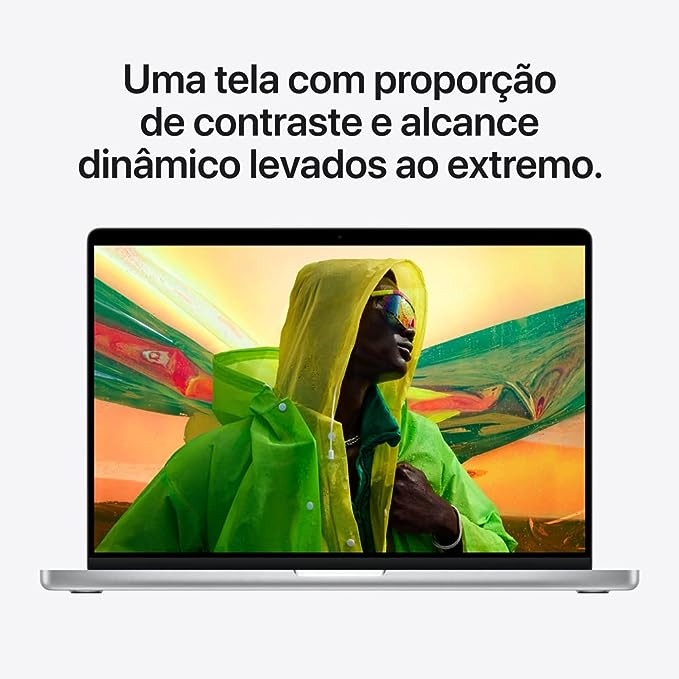 MacBook Pro de 14 polegadas-Apple notebook: (Processador M1 Pro, 8-core CPU, 14-core GPU, 16 GB RAM, 512 GB SSD) - Prateado - O Retalho