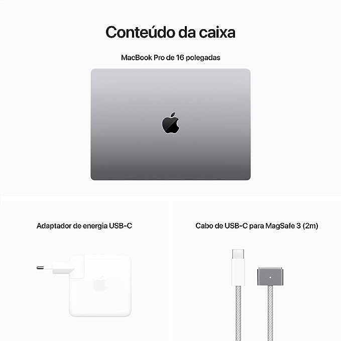 MacBook Pro da Apple 2023 (Chip M2 Pro da Apple com CPU de 12 núcleos e GPU de 19 núcleos) Tela Liquid Retina XDR de 16 polegadas, 16GB Memória unificada, 512 GB SSD. - O Retalho