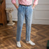 Calças de lounge vintage em denim fino e respirável com pernas retas - O Retalho