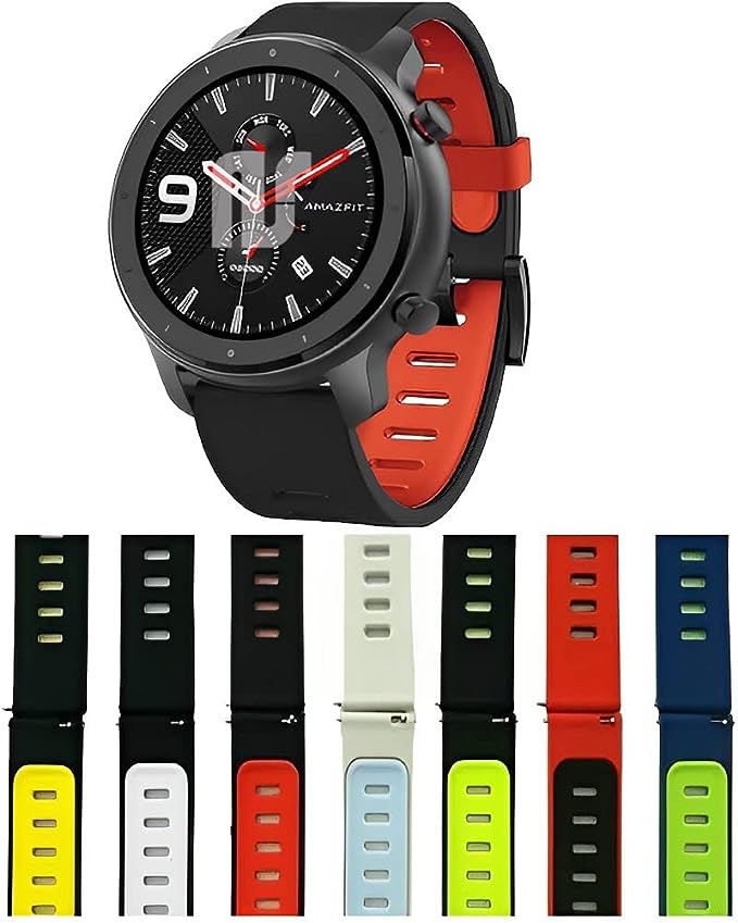 Pulseira Dual Colors Silicone -para Huami Amazfit Pace e Stratos 22mm - O Retalho