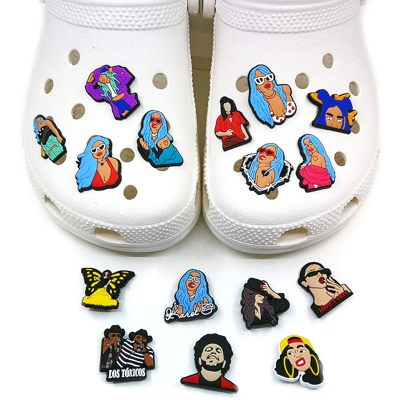 Removable Hole Shoe Cartoon Shoe Sticker - O Retalho