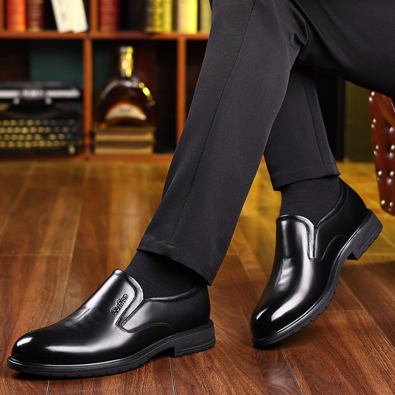 Sapatos formais de couro de primeira camada para homens - O Retalho