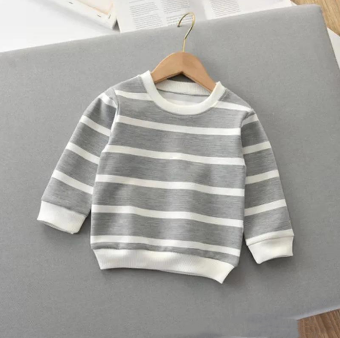🥶Camisola de inverno com listras para meninos - O Retalho