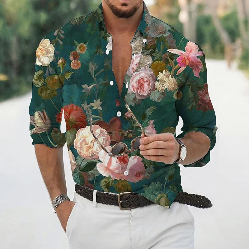 🌊Camisa Tropical Masculina Retrô - O Retalho