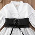 vestido branco evasê para meninas - O Retalho