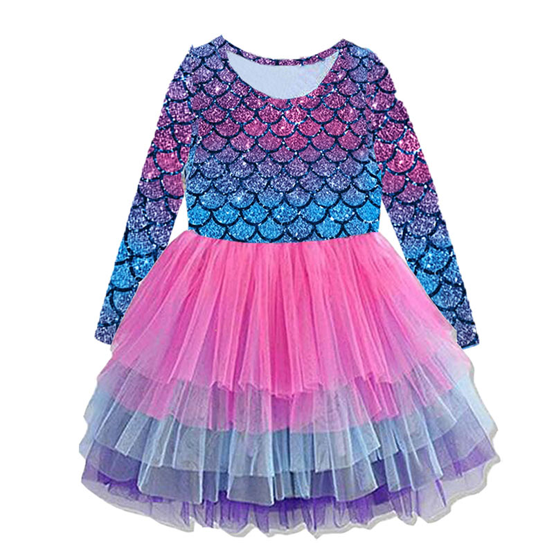 vestidos elegantes para meninas com desenho de unicórnio - O Retalho
