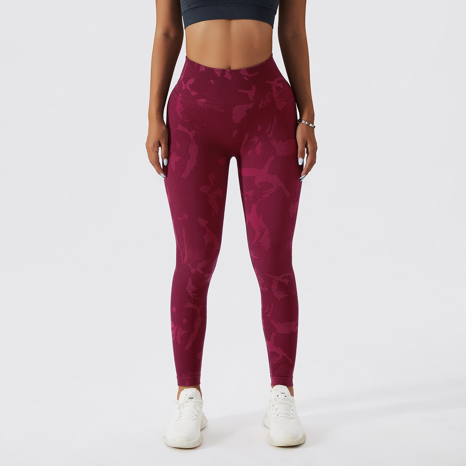 Calça de Fitness Camuflada com Rápida Secagem para Mulheres em Movimento - O Retalho