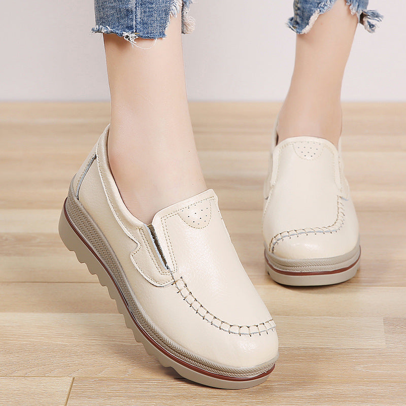 Sapatos casuais para mulheres em couro - O Retalho