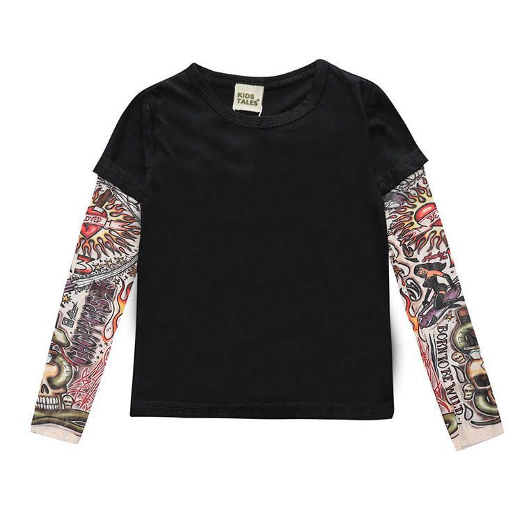 Camiseta de menino com desenho de tatuagem - O Retalho