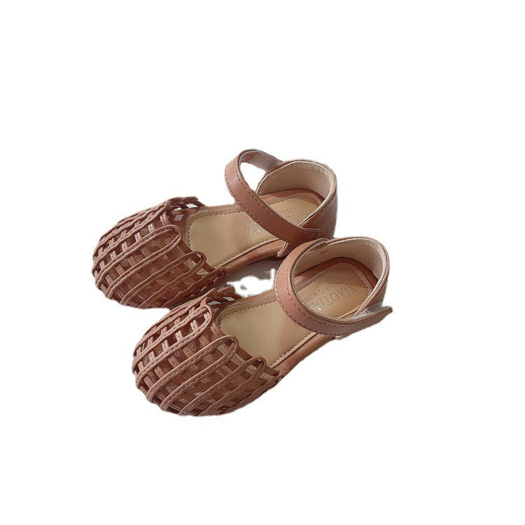 Sapatos femininos com sola macia e biqueira trançada - O Retalho