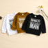 Brown Coat Newborn Baby Girl Alphabet Top - O Retalho
