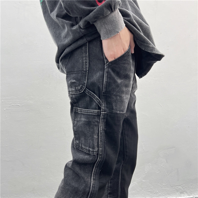 Calças masculinas estilo High Street Retro Vintage Vibe com micro chifres - O Retalho