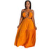 Vestido Mop com Detalhe de Amarração Halter e Cruzado com Smocking - O Retalho