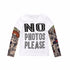 Tattoo long sleeve stitching top - O Retalho