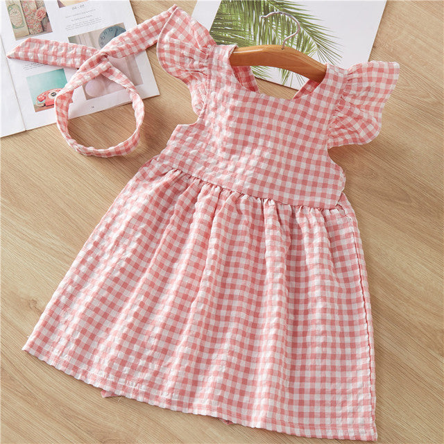 Vestidos infantis para meninas, vestidos de verão, sem mangas fofos - O Retalho