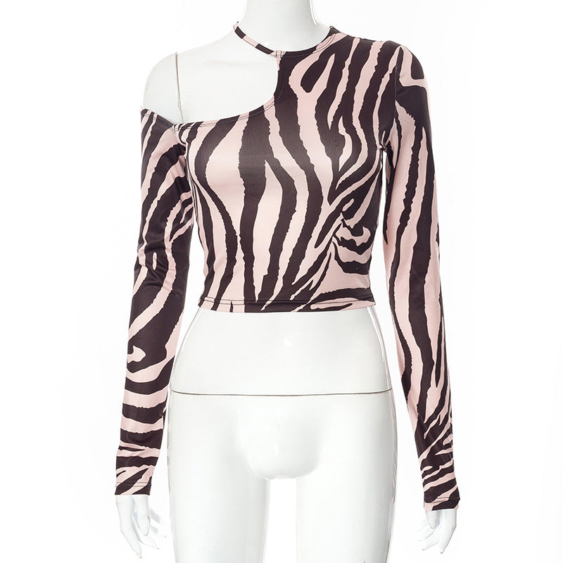 Crop top de manga longa com gola redonda - O Retalho
