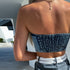 Crop top sexy de jeans - O Retalho