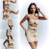 Vestido de Verão Elegante para Mulheres com Decote Halter Francês Oco em Três Dimensões - O Retalho
