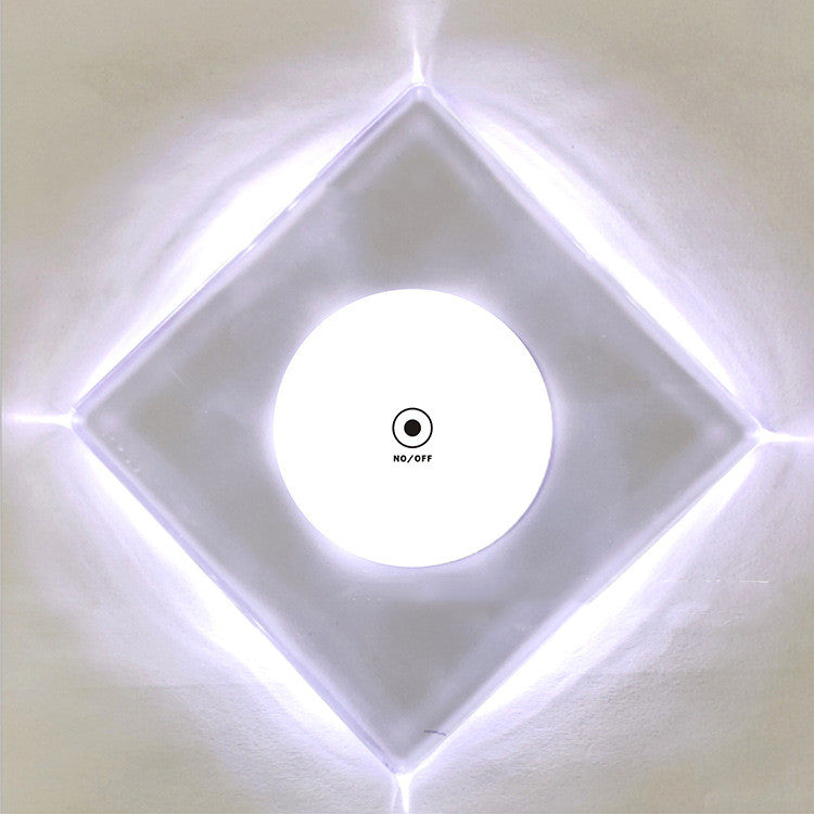 Porta-copo de LED em Acrílico com Cristal Emitindo Luz Luminosa para Bar de Coquetéis, Suporte para Caneca com Luz, Base Piscante para Decoração de Utensílios de Mesa. - O Retalho