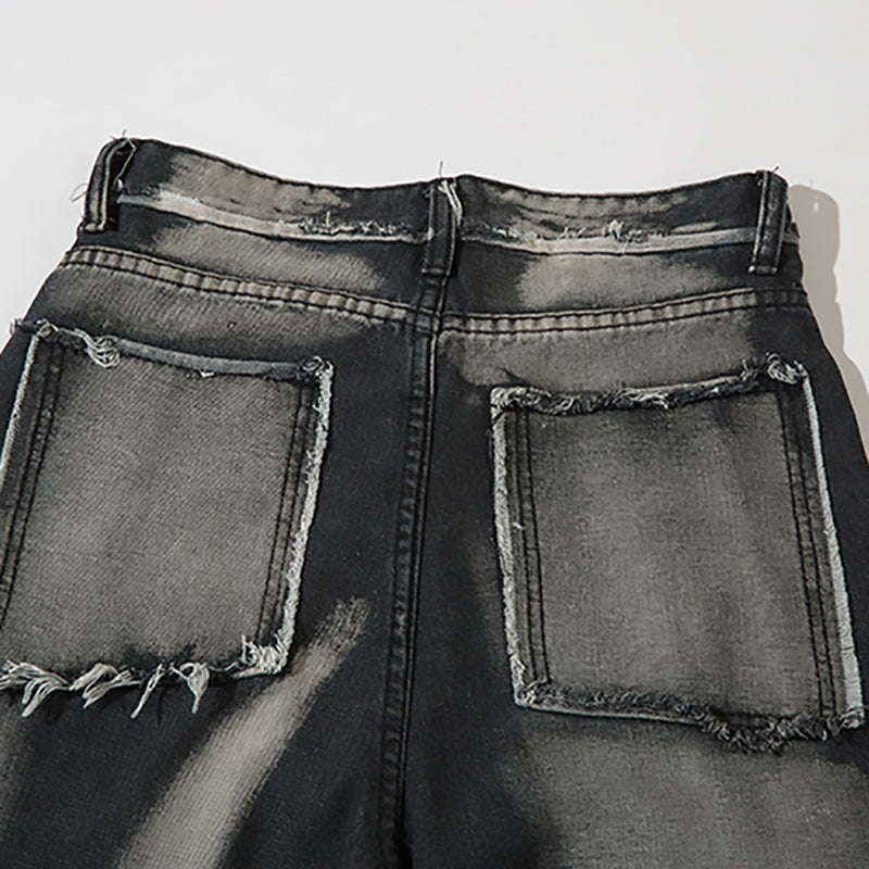 Calça Jeans Masculina Punk com Costuras Desfiadas - Tendência Urbana - O Retalho