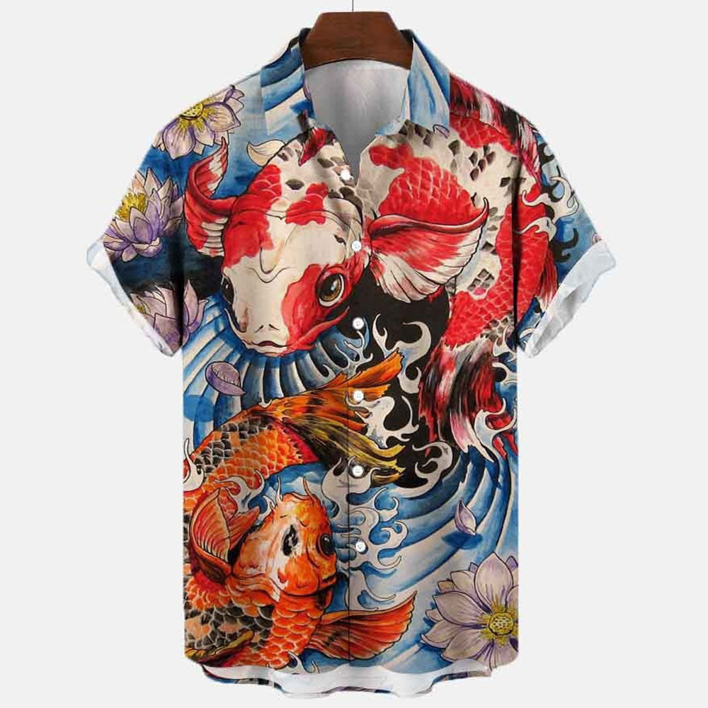 🌑Camisa Havaiana Animal Retro Mito 3D - O Retalho