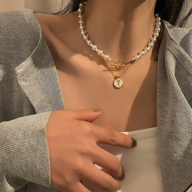 Colar Pingente Retro Francês Para Mulheres - O Retalho