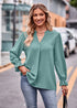 V-neck Loose Long Sleeve Umbrella Sleeve Top - O Retalho