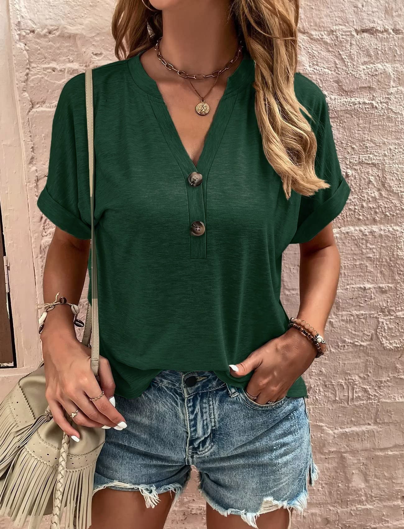 Camiseta com botões estilo americana - O Retalho