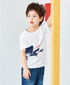 camiseta top de algodão, roupas infantis de verão para menino - O Retalho