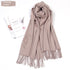 Women's Solid Color Lambswool Fringe Bib - O Retalho