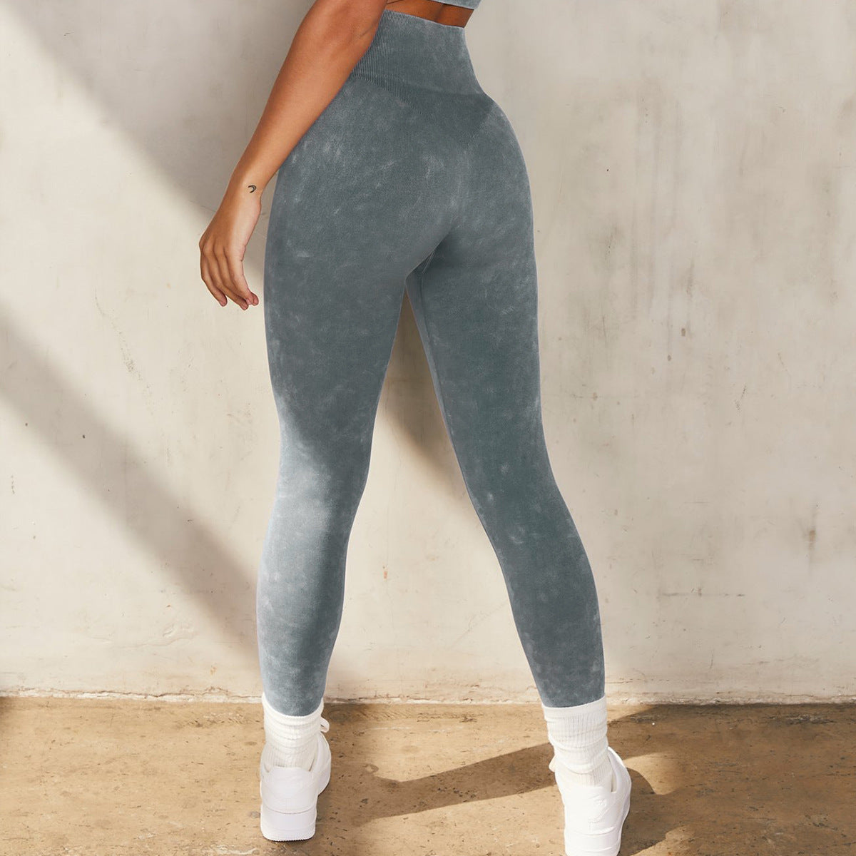 Conjunto de Roupas de Yoga em Denim sem Costura - Conforto e Estilo - O Retalho